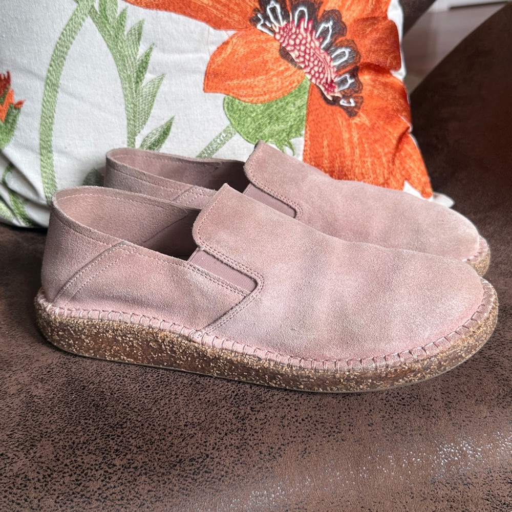 BIRKENSTOCK CALLAN SUEDE LEATHER CONVERTIBLE SLIP ON LOAFER FLATS CORK VGUC 39E - Picture 10 of 15